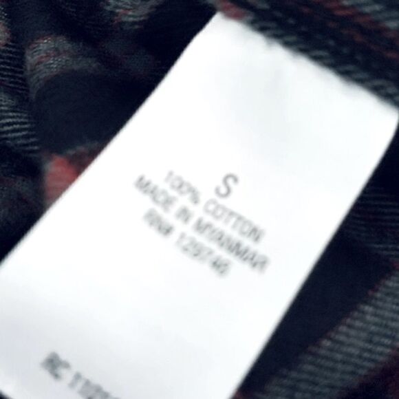 Ridgecut Toughwear Flannel Shirt Black/Gray & Red Plaid Size Small - Picture 9 of 9